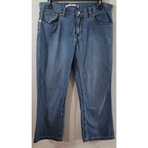 Tommy Hilfiger Blue Cropped Low Rise Denim Jeans 6 Lightweight Soft Straight Leg
